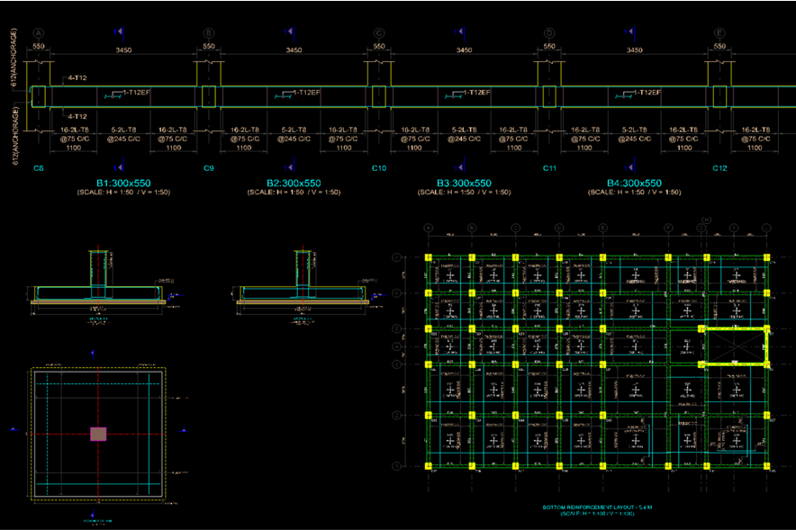 inar Modeling to Detailing of a RealLife Concrete Building Using